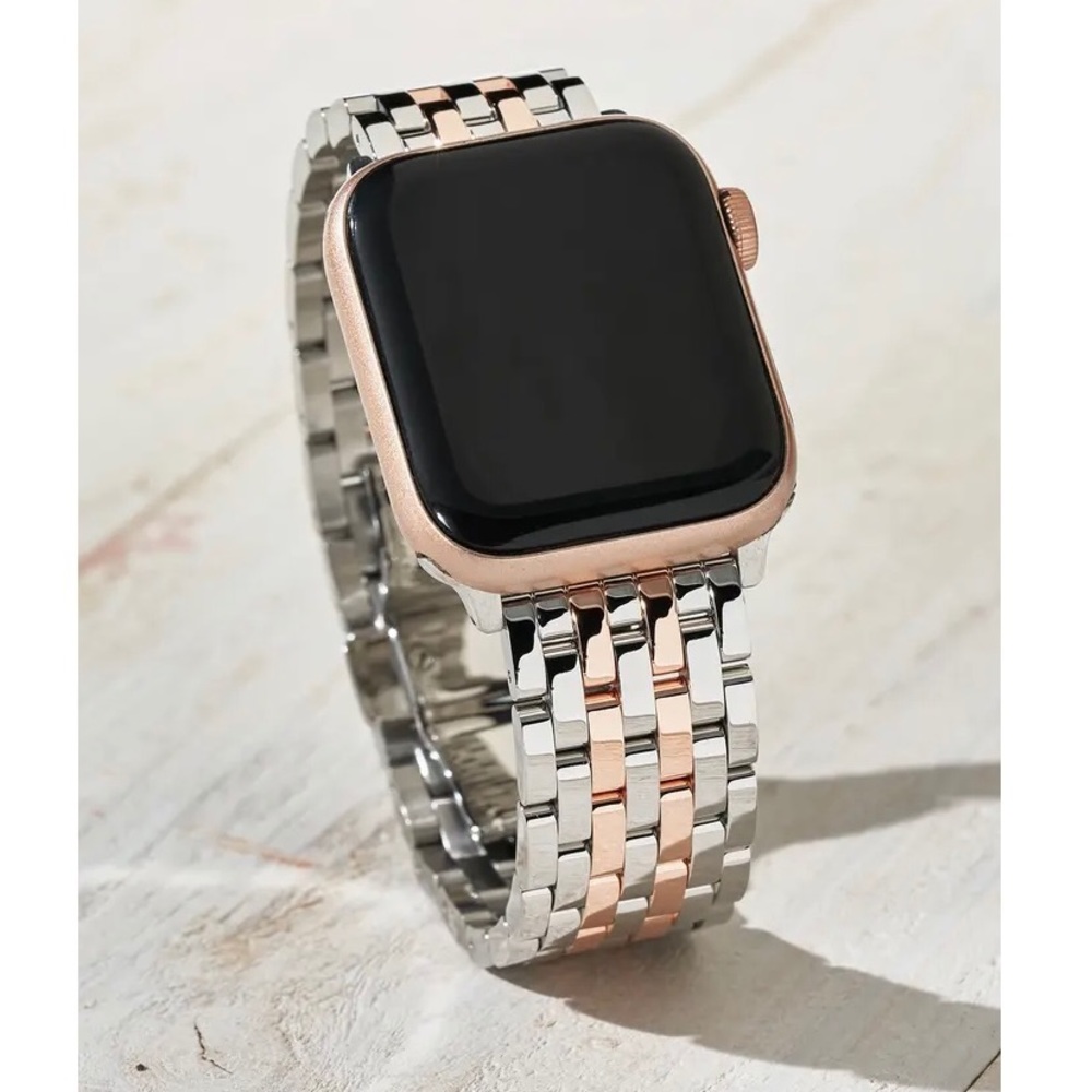 Michele Apple Watch bracelet rose gold/ silver NWT